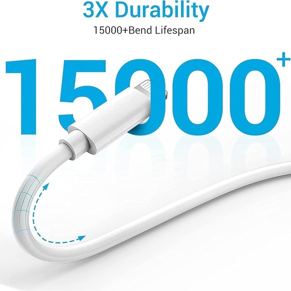 USB C to Lightning Cable (3pack 3ft), Original Type C Lightning Charger, NEW - Picture 5 of 9